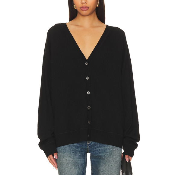 Rue Sophie 'Mona' Black Wool Button Down Cardigan Size S - Picture 1 of 5